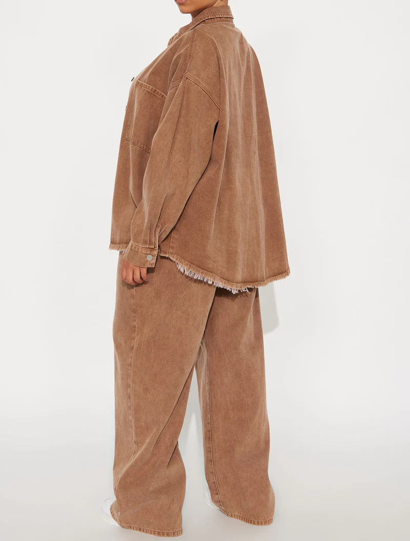 Relaxed Denim Pant Set