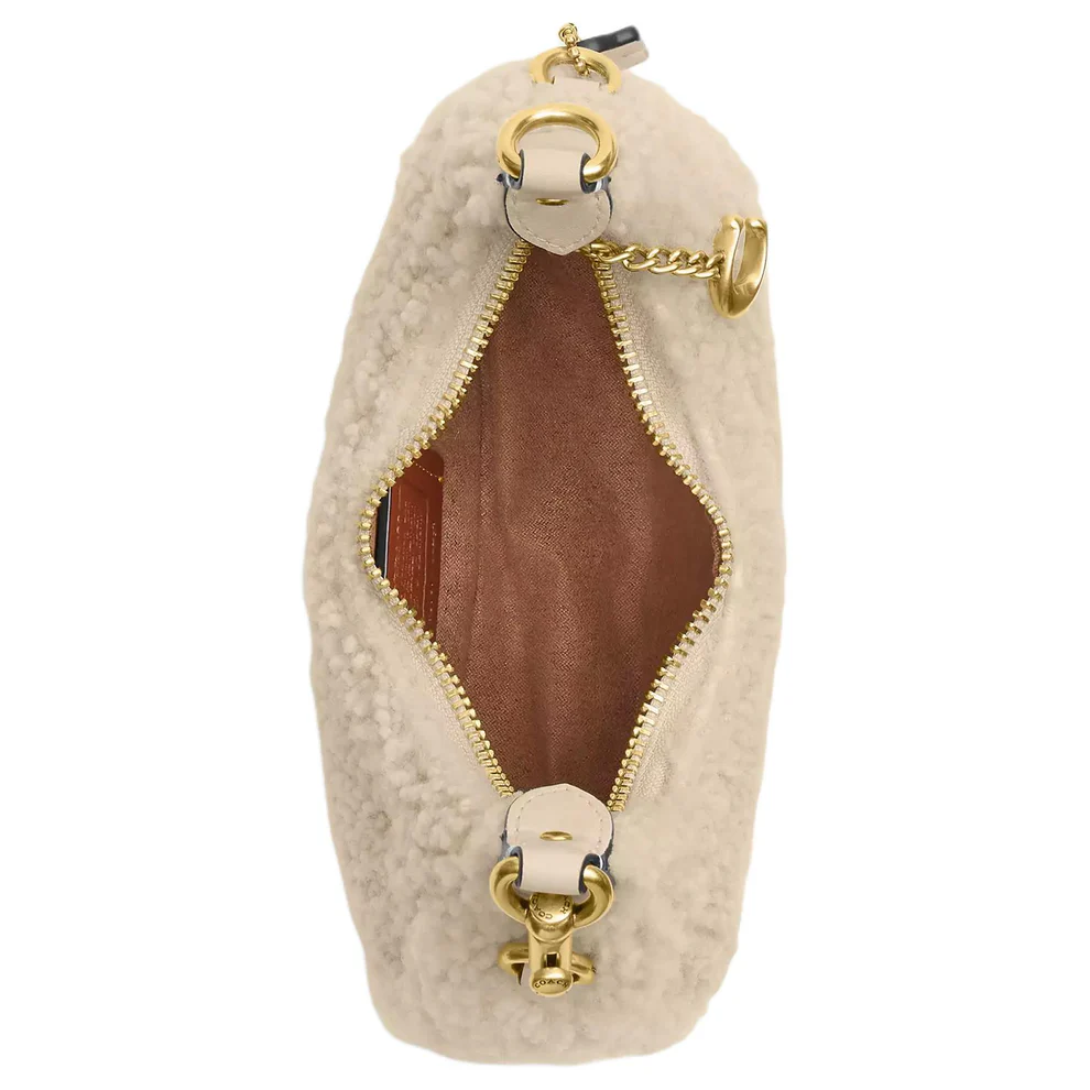 Gold Buckle Wool Handbag