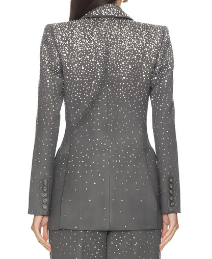 Diamond-embellished two-piece suit