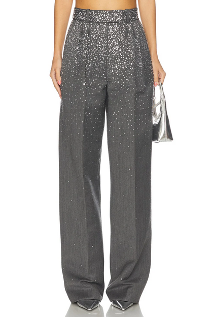 Diamond-embellished two-piece suit