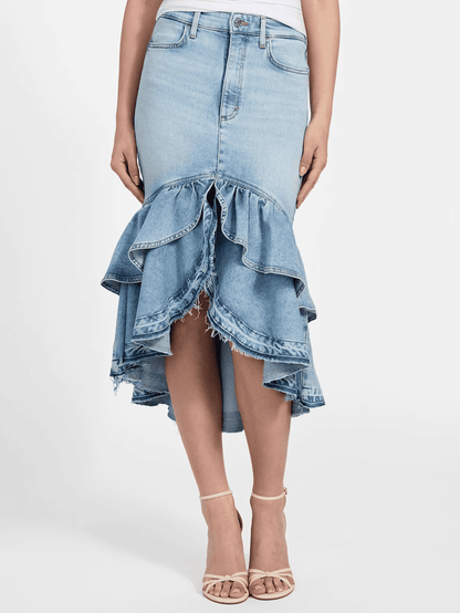 Indigo Asymmetric Skirt