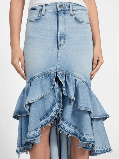 Indigo Asymmetric Skirt