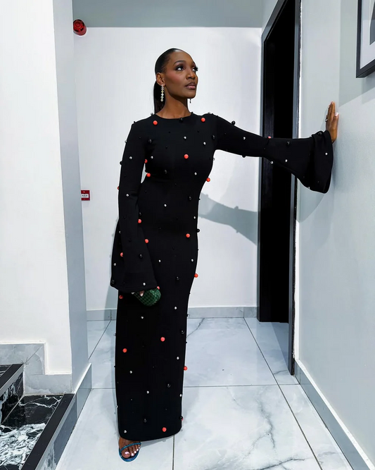 Round Neck Black Dress