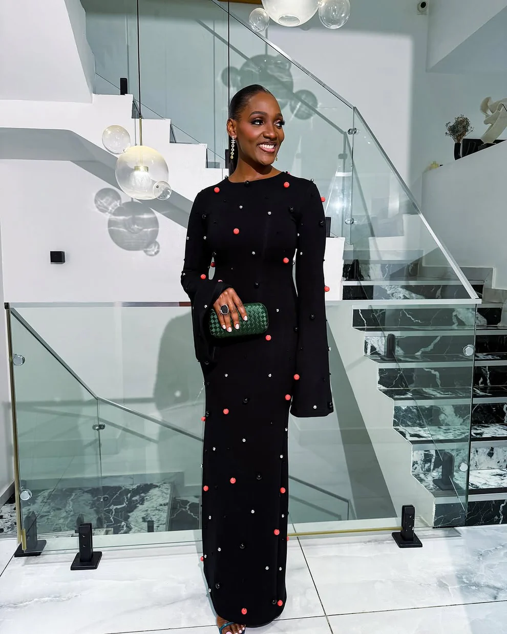 Round Neck Black Dress