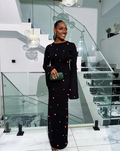 Round Neck Black Dress