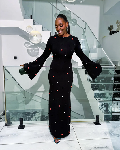 Round Neck Black Dress