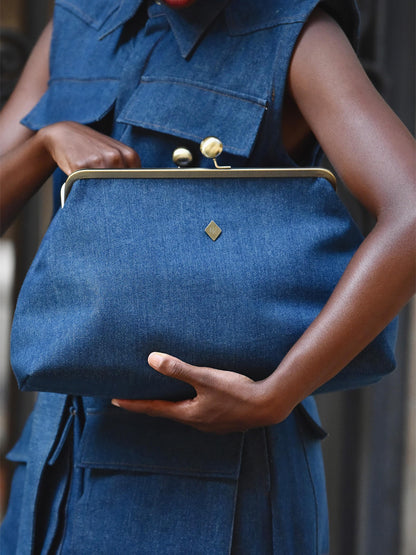 Denim Sleeveless Pockets Jumpsuit