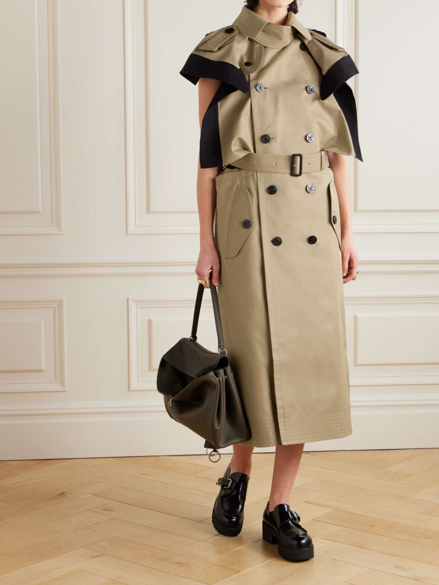 Lace-Up Double-Buckle Coat