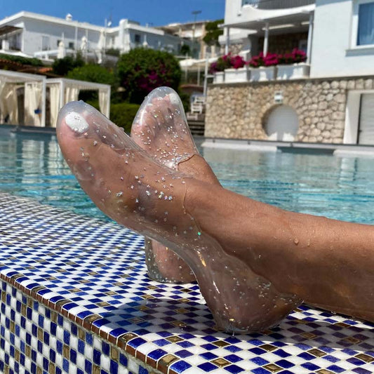 Silver Stars Transparent Shoes