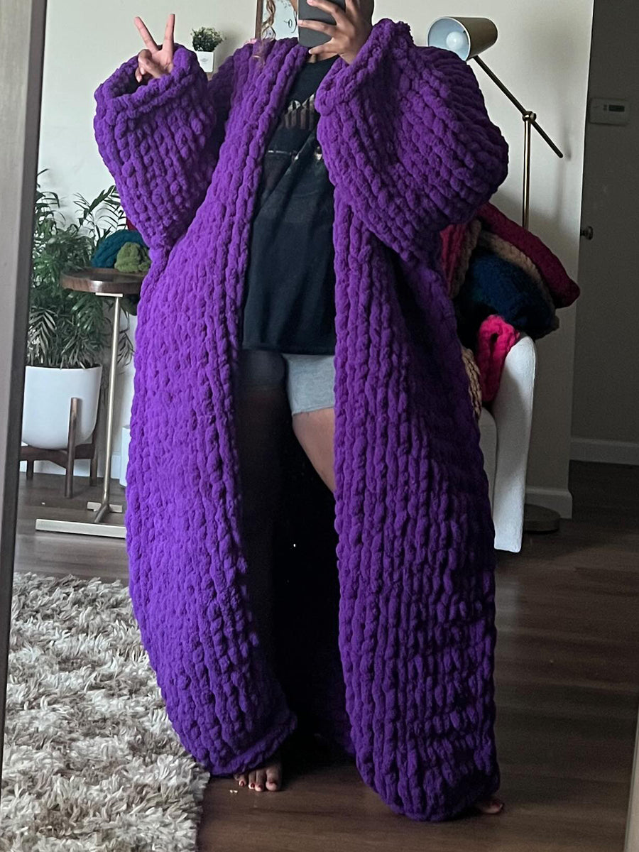 Thickened Sweater Loose Long Cardigan