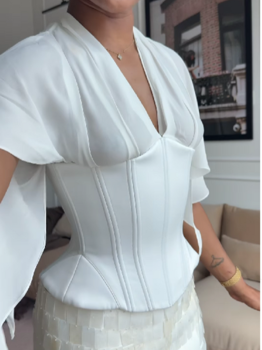 Lace-Back Solid Color Top