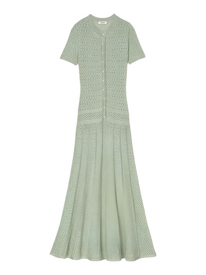 Knitted Button Maxi Dress