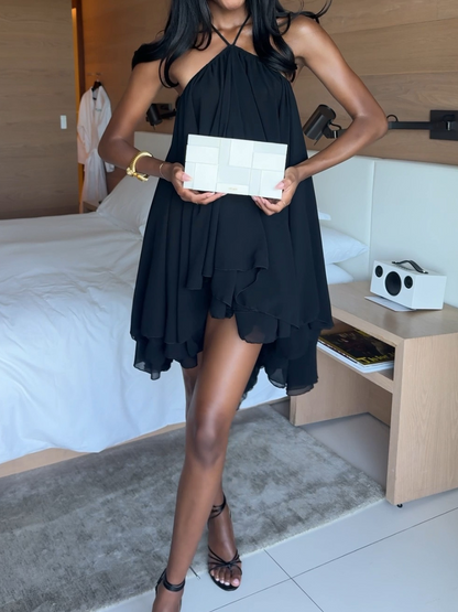Sexy Halter Neck Loose Mini Dress
