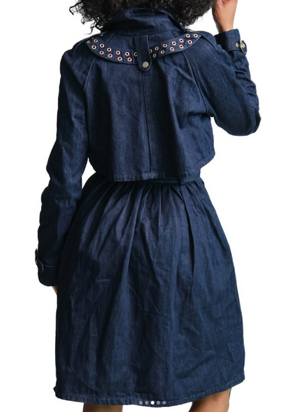 The Chic Denim Trench Coat