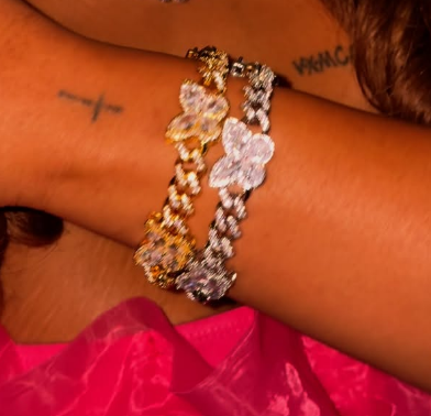 Dazzle Rhinestone Butterfly Chain