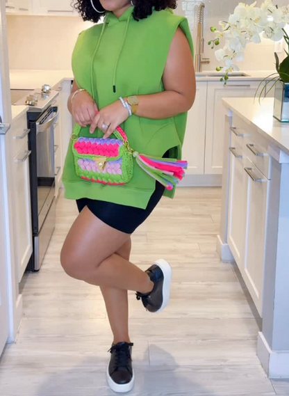 Chic Sleeveless Hoodie Romper