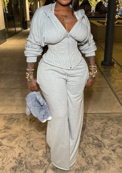 Statement Hoodie Sweater Set