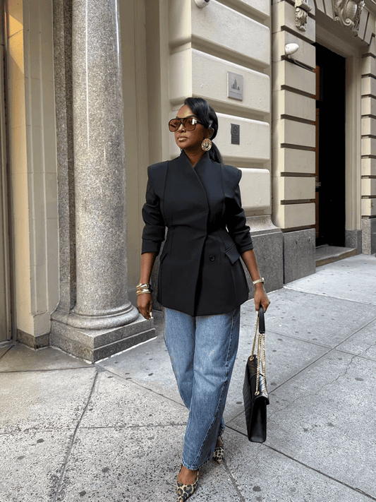 Tailored Pleated Blazer