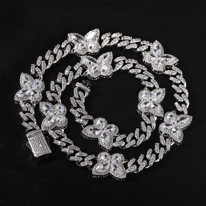 Dazzle Rhinestone Butterfly Chain