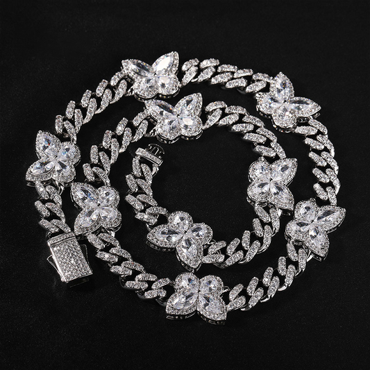 Dazzle Rhinestone Butterfly Chain