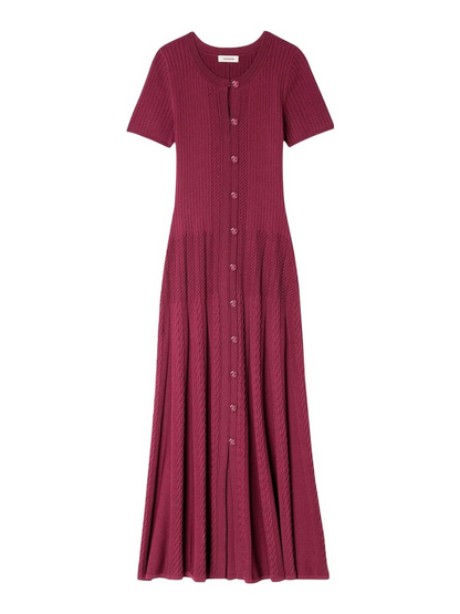 Knitted Button Maxi Dress