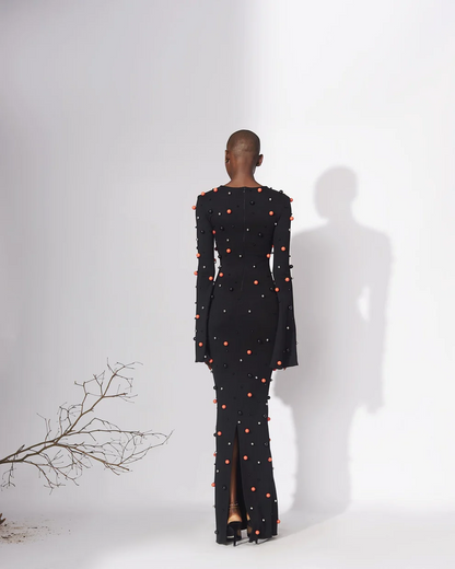 Round Neck Black Dress