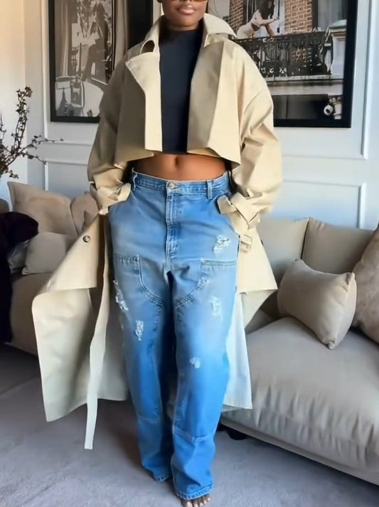 The Chic Cut-out Trench Coat