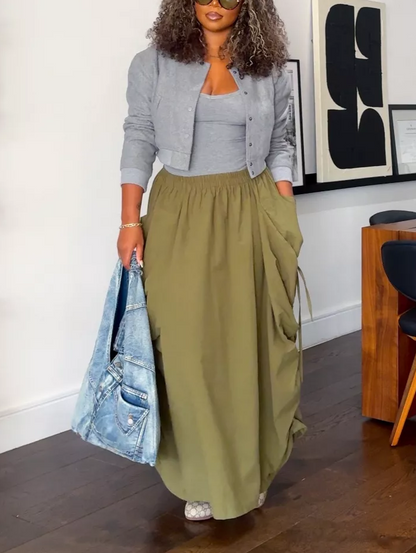 Wrinkled Loose Harem Dress